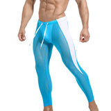 Aidase Men Mesh Long Pants Sexy Transparent Man Underwear Breathable Men's Casual Leggings Sleep Homewear See Through Pajama Pants