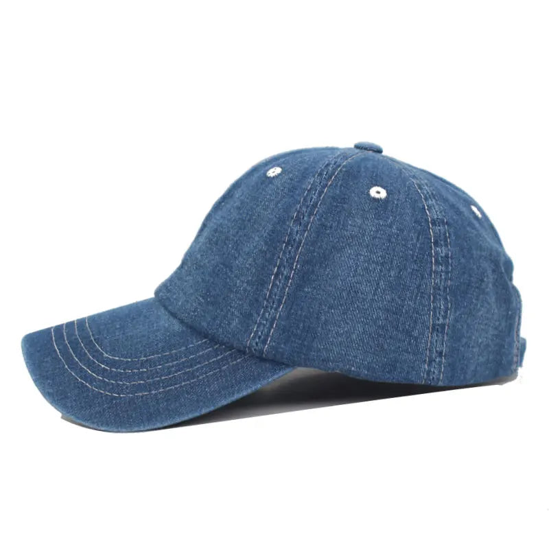 Aidase Washed Denim Jeans Men Baseball Cap Women Snapback Hats Caps For Men Falt Bone Gorras Casquette Solid Male Dad Baseball Hat Cap aidase-shop