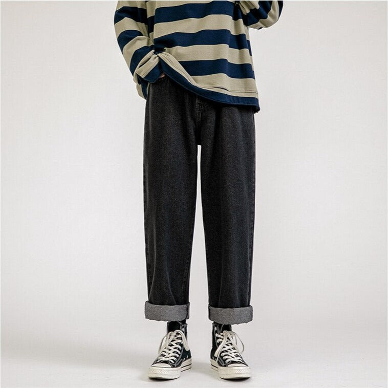 Men's Jeans Fashion Loose Straight New Casual Wide Leg Pants Cowboy Mans Streetwear Korean Hip Hop Trousers  Spring Summer jeans aidase-shop