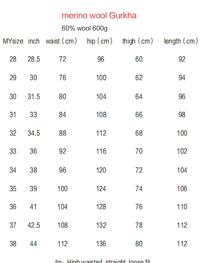 Aidase Autumn And Winter New Korge Men's Merino Wool Slim Pants Gurkha Woolen Thickened Casual Pants 9 Points Plus Size Thick 6XL aidase-shop