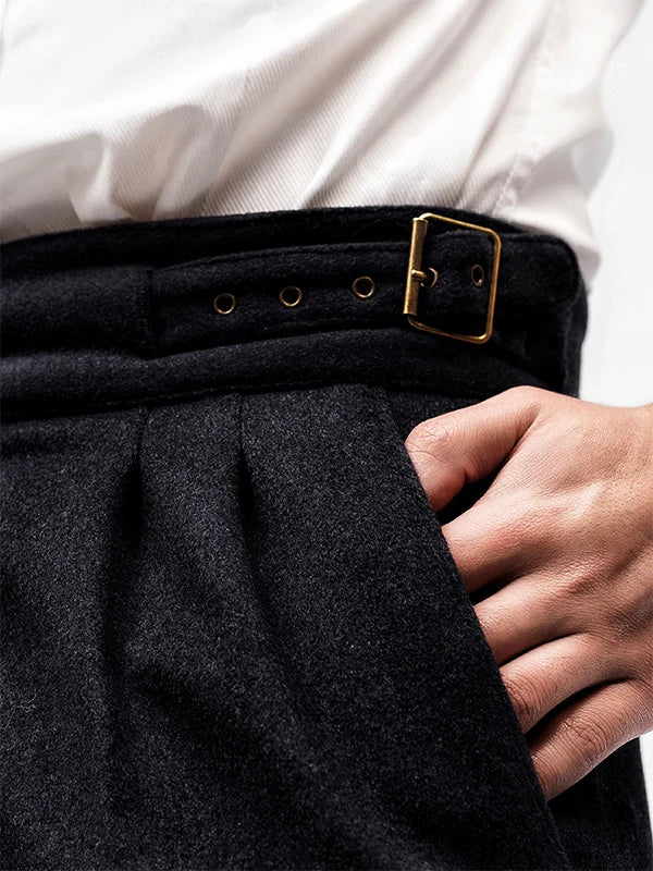 =Aidase Winter Men's Thick Woolen Improved Gurkha Casual Pants Wool Gurkha Classic Trousers Can Be Customized And Extended Large Size aidase-shop