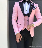 Aidase Men Suit Fashion Formal Business Slim Fit 3 Pieces White Blazers Burgundy Pants Men's  Wedding Male Set Groom Suit aidase-shop