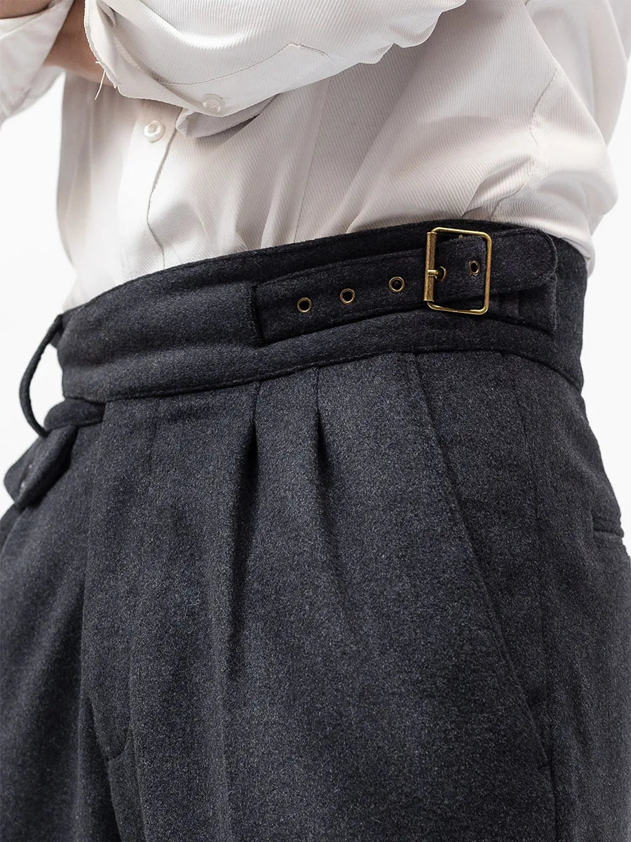 =Aidase Winter Men's Thick Woolen Improved Gurkha Casual Pants Wool Gurkha Classic Trousers Can Be Customized And Extended Large Size aidase-shop