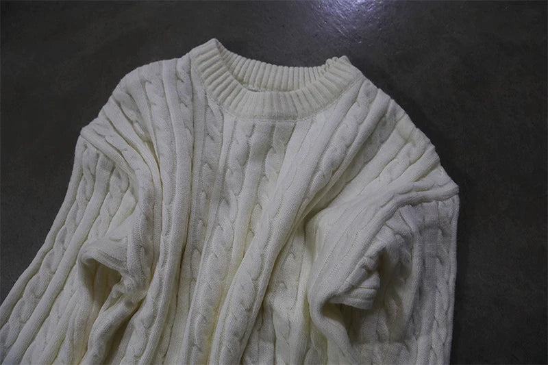 AIDASE  -  Men's clothing Winter Top Men's Rollneck Chunky Cable Sweater Vintage Base Knitted Sweater Casual Keep Warm Jumpers ropa hombre aidase-shop