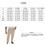 AIDASE  -  New European and American Autumn New Thin Casual Lace-up New Men's Cotton Linen Drawstring Straight Trousers aidase-shop