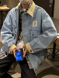 Aidase Japan Retro Lapel Denim Jacket Cityboys Punk Loose Jacket Autumn Hong Kong Style Hip Hop Handsome Stitching Jeans Coat aidase-shop