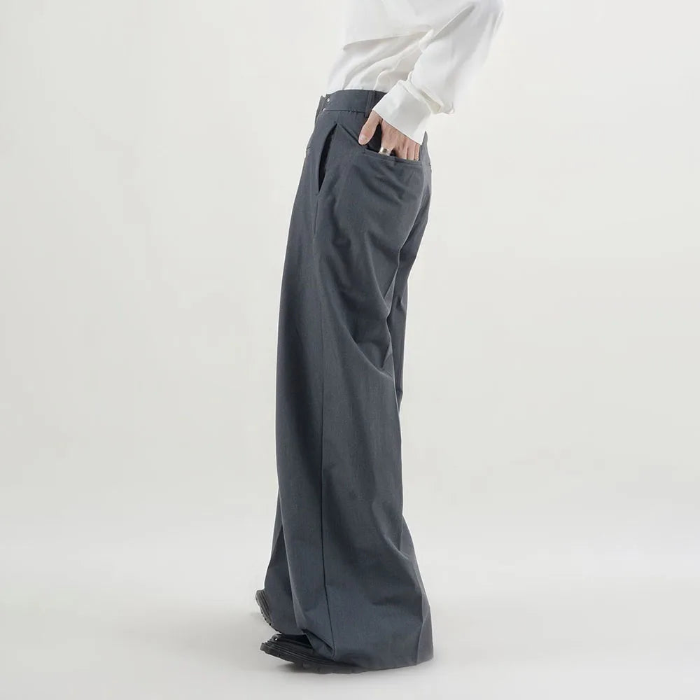 AIDASE  -  New Suit Pants Mens Dress Pants Loose Oversized  Wide Leg Pants Summer Casual Straight Retro Mopping Trousers Formal Trousers aidase-shop