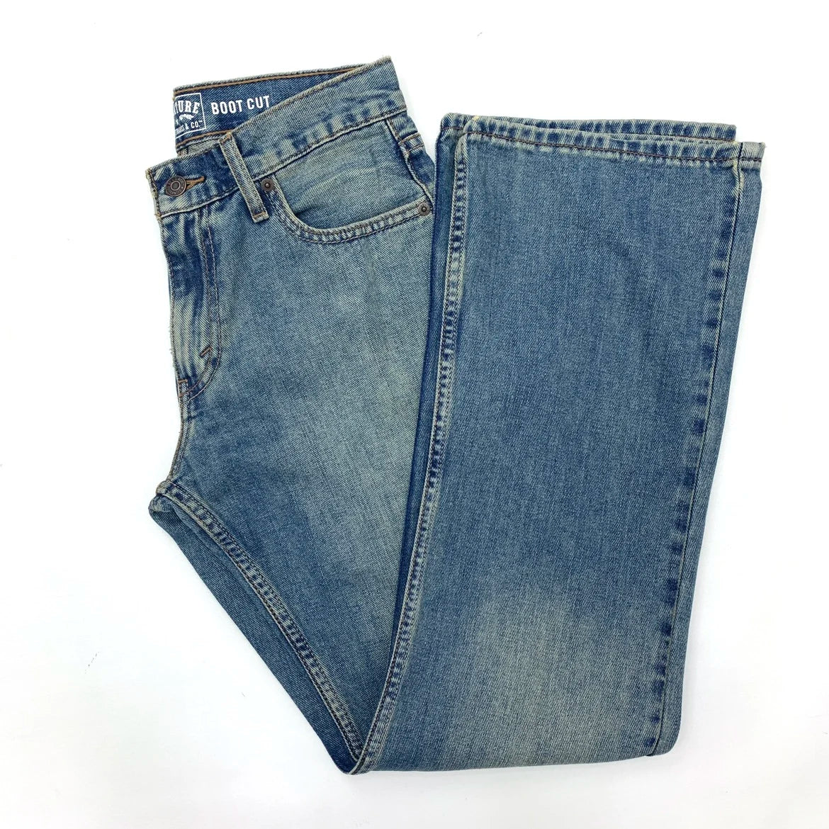 Aidase Boot Cut Denim Men Jeans Distressed Old Heavy Washed Pants for Youth Retro Amekaji American Style Loose Male Full Long Trousers aidase-shop