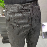 Aidase Luxury White Print Mens Dress Pant Business Casual Office Trousers Ment Ankle Length Pantalon Homme Slim Men Social Trouser aidase-shop