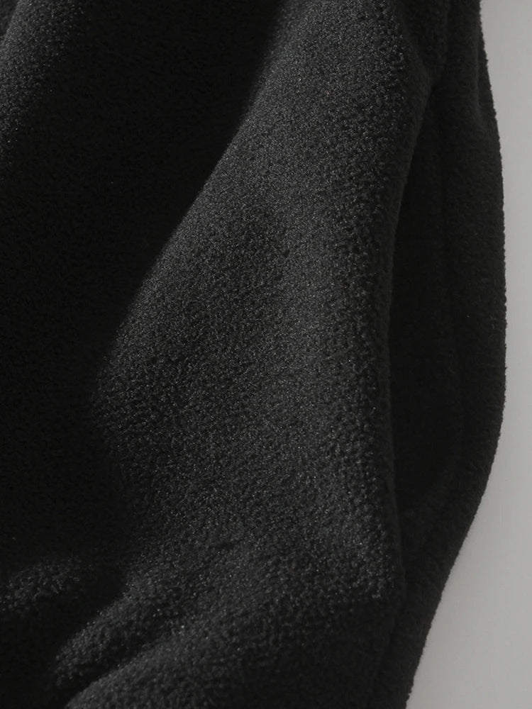 AIDASE  -  Streetwear Fashion Stand Collar Fleece Cardigan Men Retro Fleece Coats 2025 Spring Fall Zipper Outdoor Casual Men's Jacket Coat aidase-shop