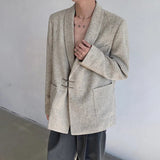 AIDASE  -  Spring And Summer New Men's Chinese Style Solid Color Suit Jacket Retro Elegant Luxury Casual Fashion Trend Simple Loose Men Top aidase-shop