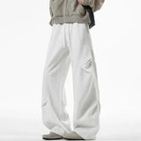 AIDASE  -  High Waist Men Sports Pants American Style Loose Draped Straight Wide Leg Casual Drawstring Trousers Autumn New 21E7679 aidase-shop