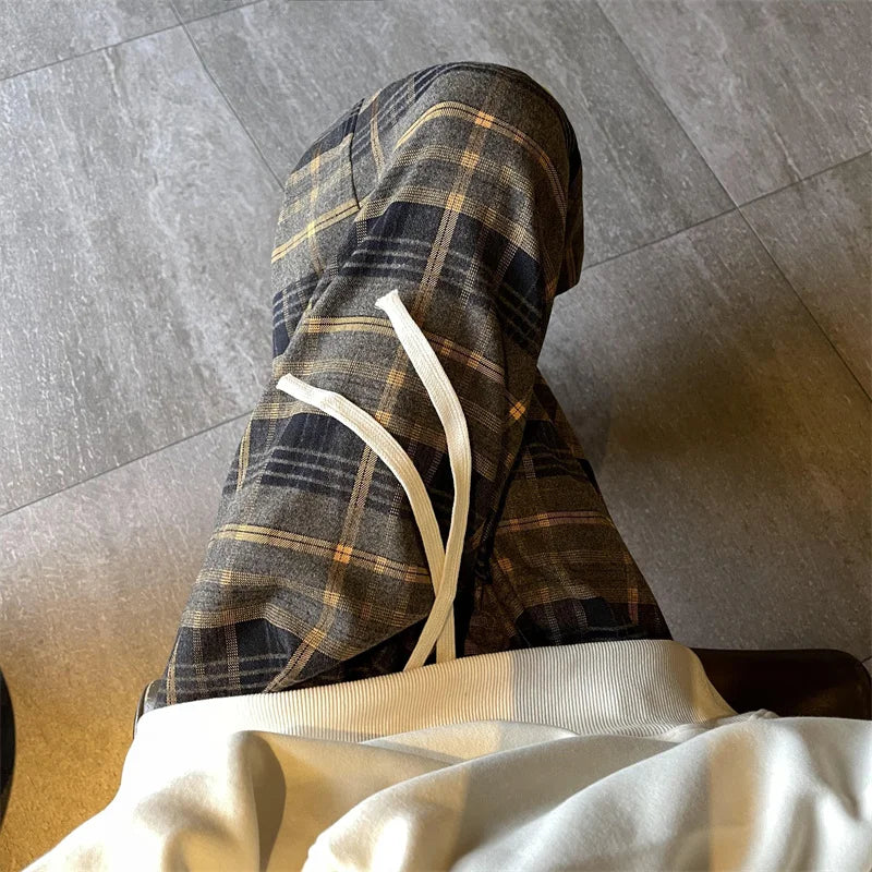 Aidase New Multi-Pocket Cargo Pants Straight Baggy Wide-leg Pants Outerwear Pants Red Fashion Men Jogging Pants Korean Streetwear aidase-shop