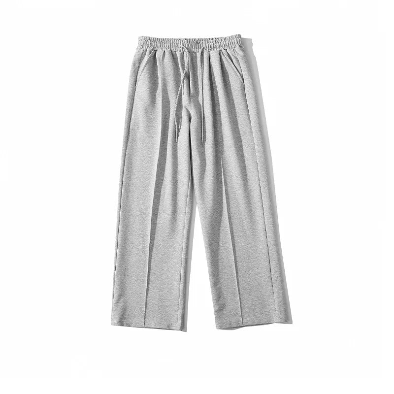 Aidase Summer Casual Pants Men Fashion Gray Black White Wide-leg Pants Men Streetwear Loose Straight Sweatpants Mens Joggers Trousers aidase-shop