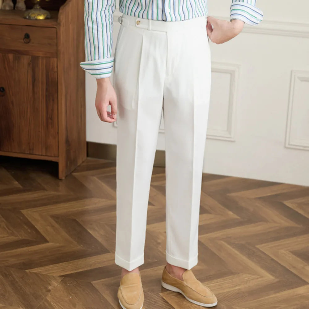 Aidase British Style Suit Pant Men Formal Wear Men Dress Pant Business Office Trouser Men Solid Color Pants High Quality Men Dress Pant aidase-shop