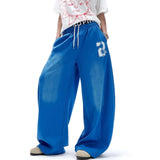 AIDASE  -  Summer New Male Washed Sweatpants Fashion Drawstring Straight-leg Design Simple Casual Men Trousers Menswear Tide 21E6603 aidase-shop