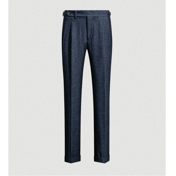 Aidase 2024 Men's Autumn Winter New High Waist Woolen Trousers Male Tweed Business Casual Pants Men Long Formal Straight Pants aidase-shop