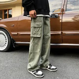 Aidase Harajuku Cargo Pants Men Autumn Winter Fashion Loose Straight Versatile Casual Pants New Vibe High Street Wide Leg Men Pants aidase-shop