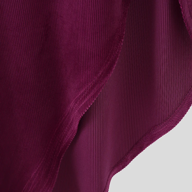 AIDASE  -  Men Irregular T Shirt Solid Color V Neck Short Sleeve Long Style Tee Tops Streetwear 2025 Fashion Casual Men Clothing aidase-shop