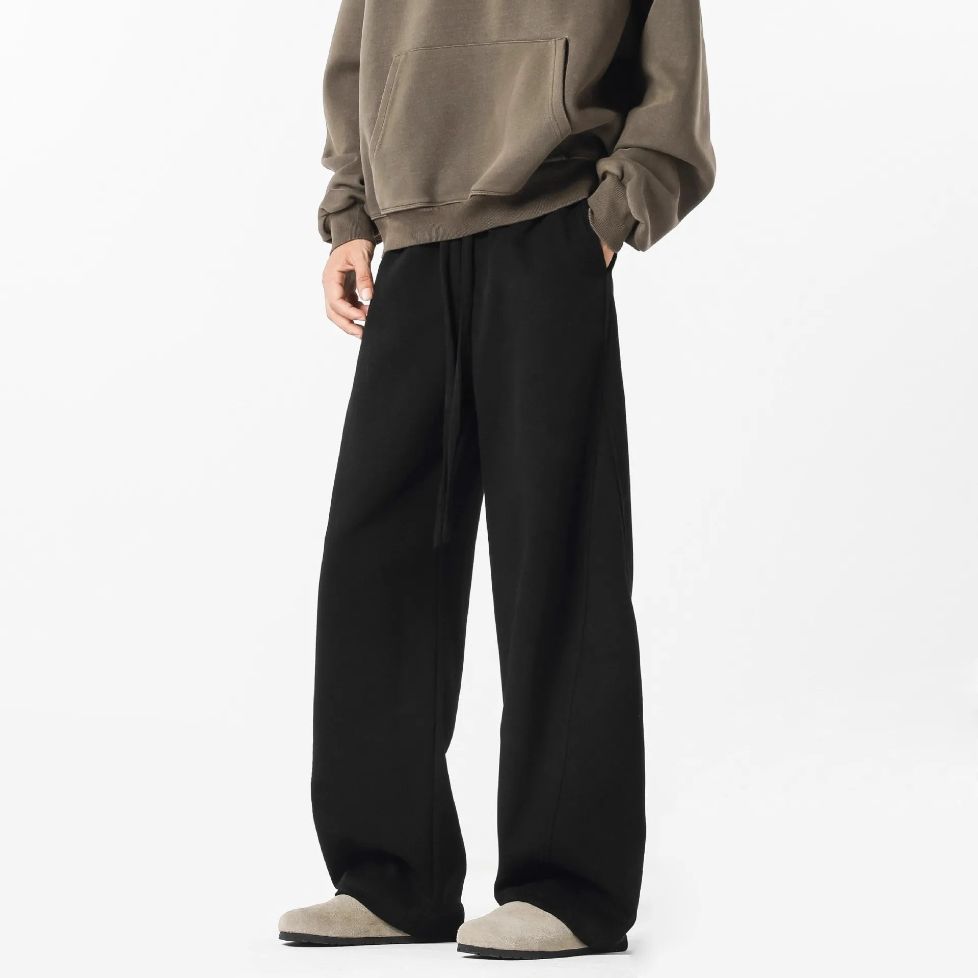 AIDASE  -  American Men's Autumn Trendy Brand Spliced Wide-leg Sports Sweatpants Retro Versatile Straight Casual Pants aidase-shop