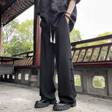 AIDASE  -  Retro-style Fashionable Chinese Casual Men's Summer Loose Straight-leg High-end Drape Wide-leg Pants aidase-shop