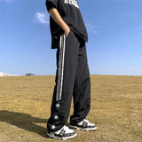 Aidase American Quick-drying Sports Casual Pants Men Korean Style Trendy High Street Overalls Loose Straight Striped Long Pants Chic aidase-shop