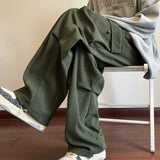 Aidase Corduroy Fabrics Hip Hop Cargo Pants Side Pockets Men's Trousers Fashion Streetwear Large Size Male Casual Pant aidase-shop