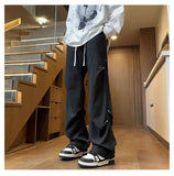 AIDASE  -  Men's Summer Thin Fashion Brand American Vibe Pants Loose Straight Wide-leg Casual Trousers aidase-shop