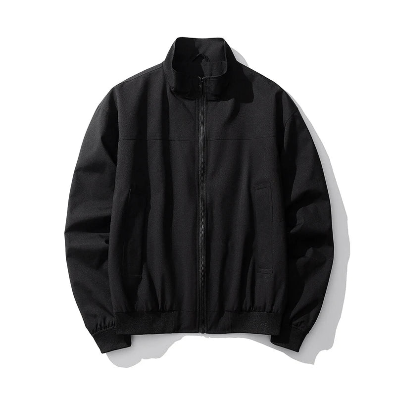 AIDASE  -  Trendy Simple Men's Jacket Solid Color Stand Collar Long Sleeve Men Coats Summer New Zipper Handsome Menswear Tide 21E6595 aidase-shop