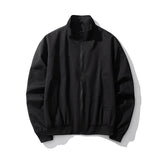 AIDASE  -  Trendy Simple Men's Jacket Solid Color Stand Collar Long Sleeve Men Coats Summer New Zipper Handsome Menswear Tide 21E6595 aidase-shop