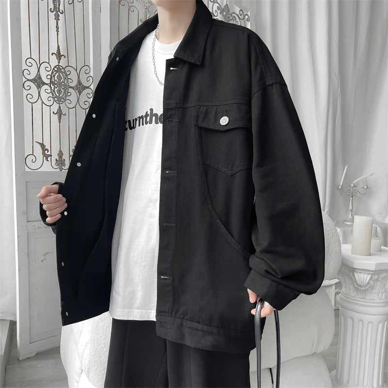 Aidase 2024 Black Jeans Jacket Men Slim Streetwear Ripped Denim Jacket Hoodie Men Hip Hop Bomber Jacket Homme Autumn aidase-shop