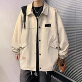 AIDASE  -  Japanese Style Workwear Jacket Men Spring Autumn Trendy Loose Coat