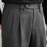 Aidase British Winter High Waist Casual Men Straight Pants High Quality Versatile Slim Long Pants Men Fashion Clothes Office Trousers aidase-shop