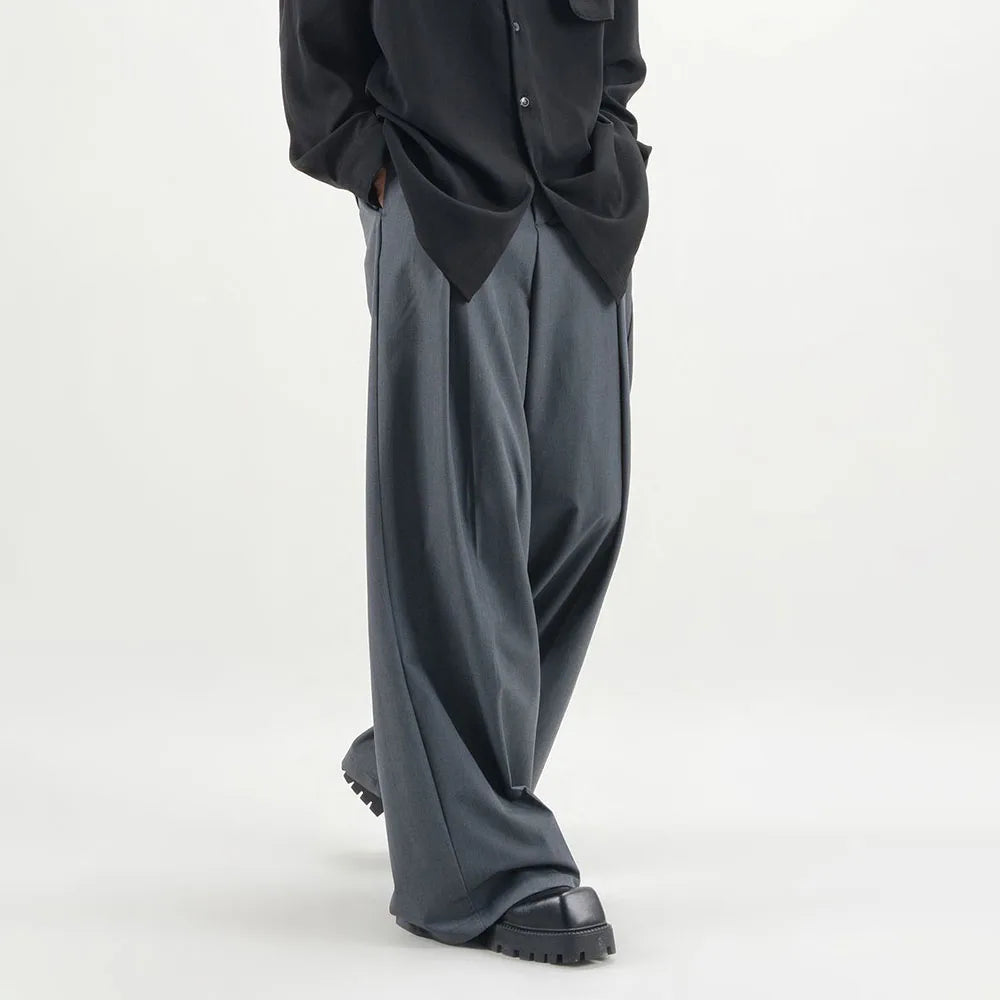 AIDASE  -  New Suit Pants Mens Dress Pants Loose Oversized  Wide Leg Pants Summer Casual Straight Retro Mopping Trousers Formal Trousers aidase-shop