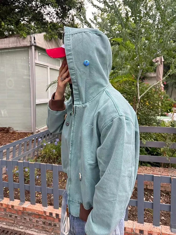 AIDASE  -  Y2K Retro Gothic Zip Hoodie Coat Y2K Retro Streetwear Loose Harajuku Casual Fashion Street Men Clothing Jacket Top Winter aidase-shop