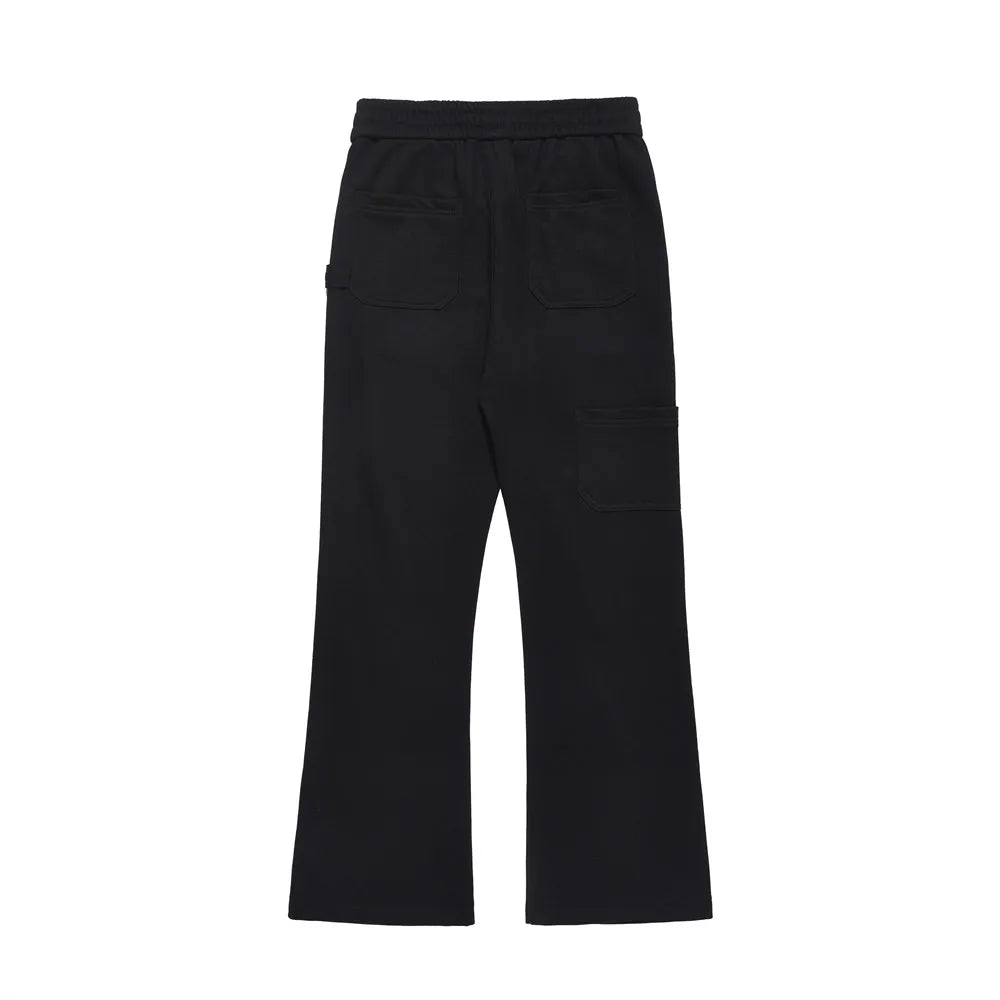 57.15Aidase Multi-Pocket Sweatpants Mens Casual Loose Solid Color Elastic Waist Loose Sports Trousers Men aidase-shop