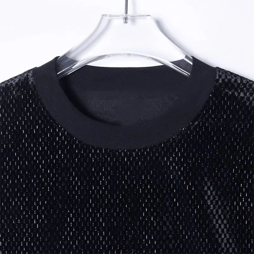 AIDASE  -  Mens Hoodie Slightly Transparent Sexy Sequin Pullover Hoodie Autumn Casual Hawaiian Streetwear Top Men's Clothing Unisex aidase-shop