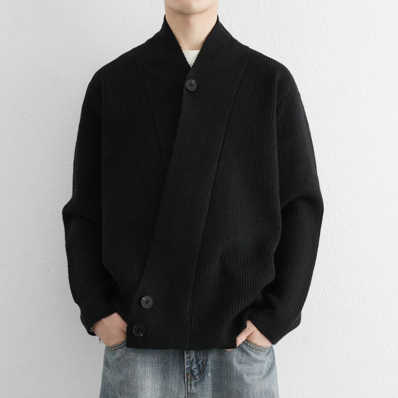 AIDASE  -  Autumn Winter New Men Knitted Sweater Fashion Casual Versatile Solid Color Long Sleeve Trendy Cardigan Coat Tide 21E7626 aidase-shop