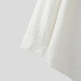 AIDASE  -  Men Shirt Solid Color V Neck Long Sleeve Loose Casual Male Tops Streetwear Korean Style Shirts 2025 Fashion Men Clothing aidase-shop