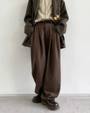 Aidase Spring Coffee Flowy Baggy Wide Leg Pants for Mens Streetwear Unisex Clothing Fashion Loose Casual Soft Trousers 2024