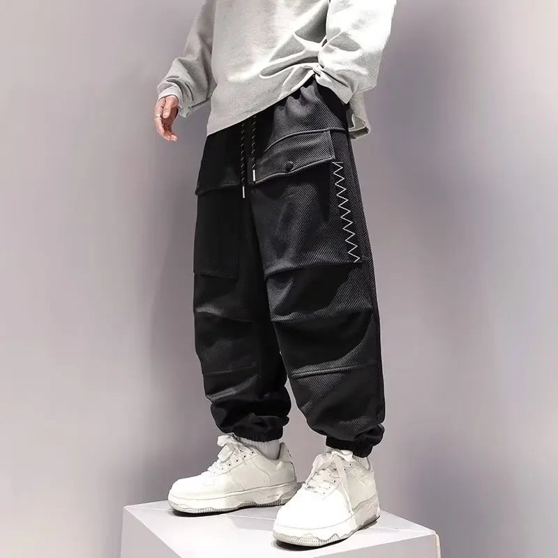 Aidase Korean Cargo Pants Men Japanese Streetwear Oversize Sweatpants Harajuku Casual Joggers Kpop Trendy Trousers Hip Hop aidase-shop