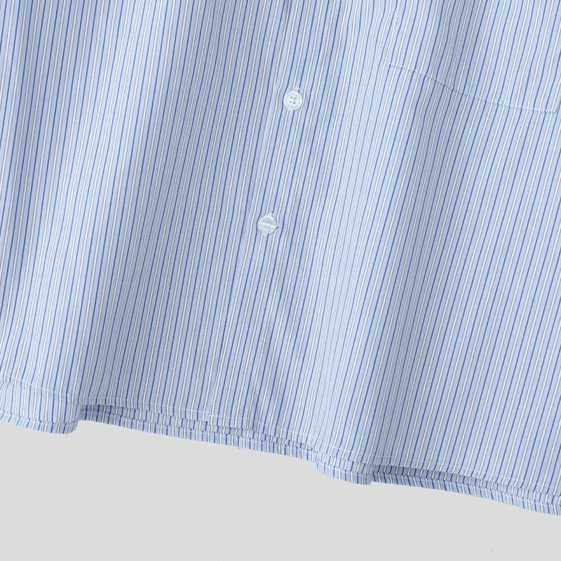 AIDASE  -  Men Striped Shirt Lapel Long Sleeve Button Casual Men Clothing Loose Streetwear 2025 Korean Style Fashion Male Shirts aidase-shop