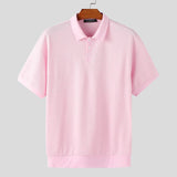 AIDASE  -  Men Shirt Lapel Short Sleeve Korean Style Loose Shirts Men Summer Tops Streetwear Solid Casual Men Clothing S-5XL aidase-shop