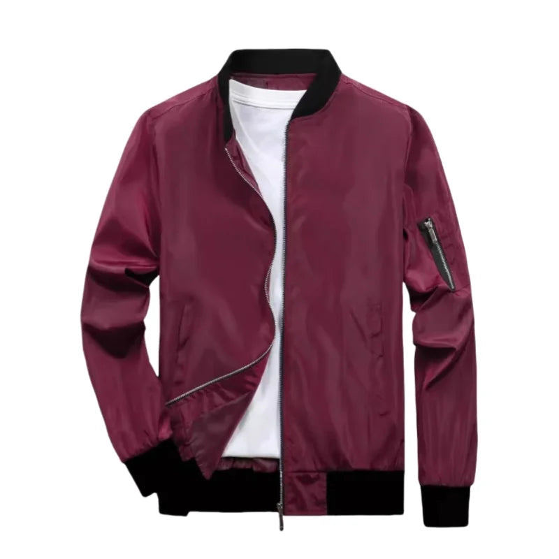 AIDASE  -  Sports Windbreaker Zip Up Coat with Pockets Clothing Spring Autumn Men's Bomber Jacket Casual Lightweight Jacket For Men aidase-shop