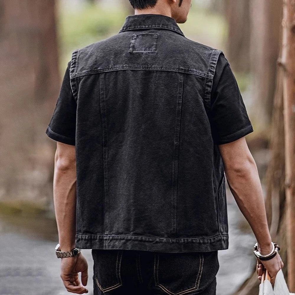 AIDASE  -  Four Seasons Mens Low-Luxury Tough Retro Multi-Pocket Hunting Vest Cargo Camping Outdoor Pocket Multi-Functional Men Dress Cargo aidase-shop