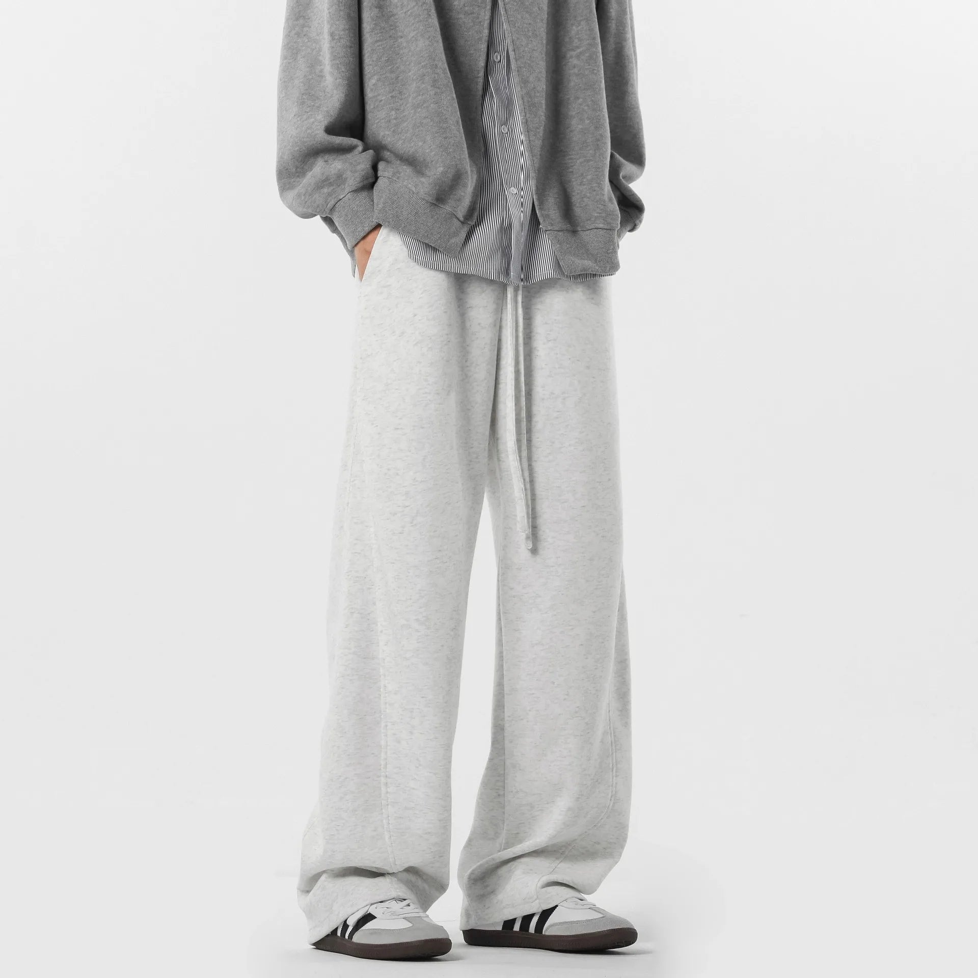 AIDASE  -  American Men's Autumn Trendy Brand Spliced Wide-leg Sports Sweatpants Retro Versatile Straight Casual Pants aidase-shop