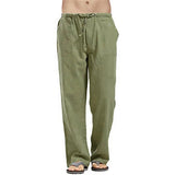 AIDASE  -  Spring Linen Wide Men Pants Korean Trousers Oversize Cotton Streetwear Male New Yoga Pants Casual Men Clothing Sweatpants aidase-shop