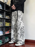 AIDASE  -  American Retro Tie Dye Men's Casual Pants Loose Straight Leg Autumn Trendy Brand High End Feeling Casual Sports Sweatpants aidase-shop