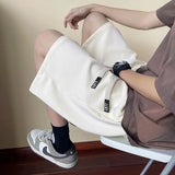 AIDASE  -  American Drawstring Solid Color Sports Shorts Men's Summer Basketball Running Trendy Brand Loose Casual