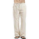AIDASE  -  Spring Linen Wide Men Pants Korean Trousers Oversize Cotton Streetwear Male New Yoga Pants Casual Men Clothing Sweatpants aidase-shop